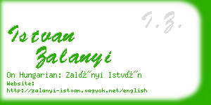 istvan zalanyi business card